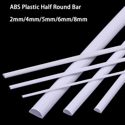 2mm 6mm abs - half-round, bar