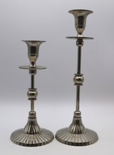 Vintage Lisbeth Dahl Metal Candlestick Holders, Set of 2