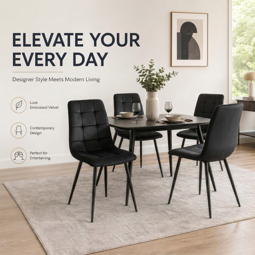 Velvet dining chairs - velvet,
