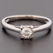 9ct white gold - 9ct, 0.25ct