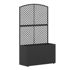 PE Rattan Raised Garden Bed