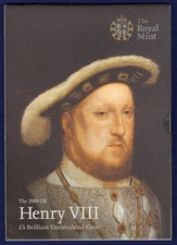 UK 2009 BU £5 Coin Pack, Henry VIII Five Pound (Ref. t7669)