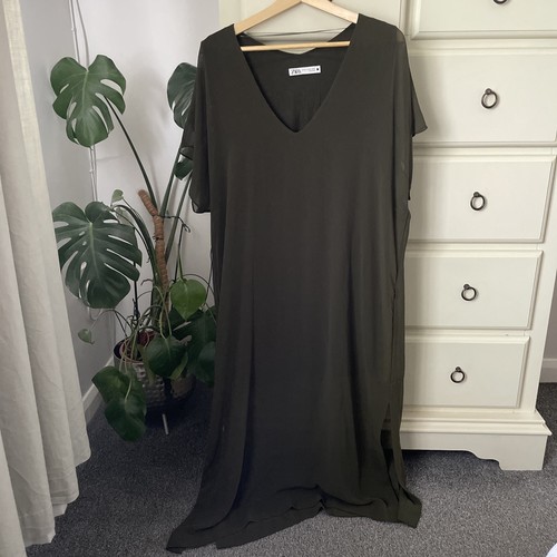 Zara kharki maxi dress - zara,