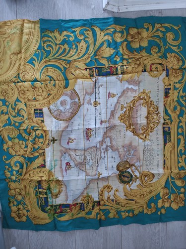 Luxury silk scarf with world - luxury,