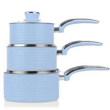 Swan Retro Blue Pan Set - 3
