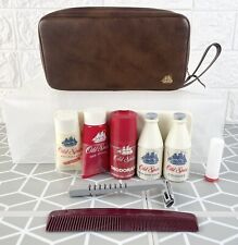 Vintage Retro Old Spice Small Travel Size Bag With Collection Of Old Spice Used