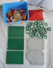 Mixed Lot Damaged Vintage Bayko Components + Various Instructions & Box Inserts