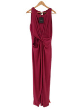 FOREVER UNIQUE Ladies UK 14 Dark Pink Knot Cut Out Maxi Dress New With Defects