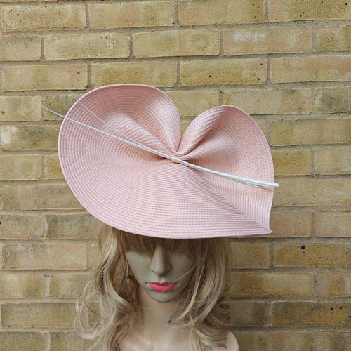 Nude pink cream fascinator - pink,