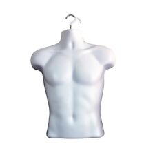 Male Hollow Back Hanging Full 3/4 Body Form Plastic Mannequin Torso Bust Display