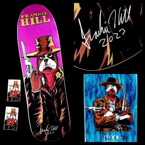 Frankie hill signed skateboard - hill,