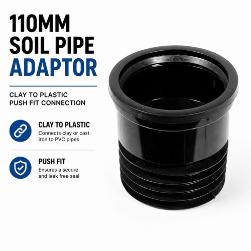 110mm soil pipe adaptor clay - soil,