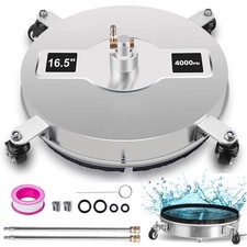 16.5" Pressure Washer Surface Cleaner Rotary Flat Patio Cleaner Stainless Steel
