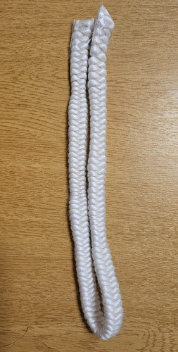 Blond braided wool curly crepe - braided,
