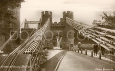 RPPC Entrance Conway Bridge Conwy Wales Postcard c1920s