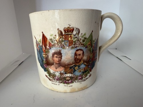 1902 coronation antique - coronation, mug