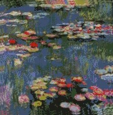 Monet water lilies counted - water,