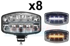 8x Rectangular Oval LED