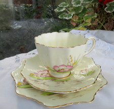 Paragon Art Deco Water Lily Tea Time Trio Royal Warrant Tiny Hairline Crack