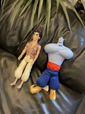 Disney Aladdin Mixed Toy Figure Bundle/ Abu /Genie / Large Doll Genie See Video