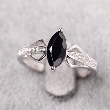 2.00 Ct Marquise Cut Diamond Engagement Wedding Ring 14K White Gold Finish