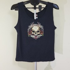 Harley Davidson Black Tank Top With Graphics