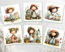 Spring Gardening Girls Floral