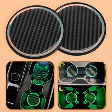 2x LED Car Cup Holder Night