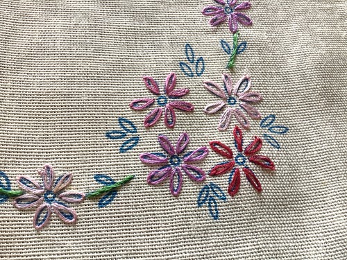 Vintage retro tablecloth - vintage,