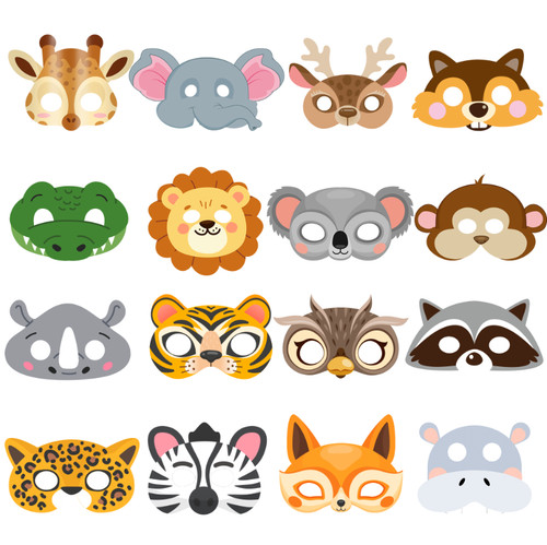 Jungle animal masks - jungle,