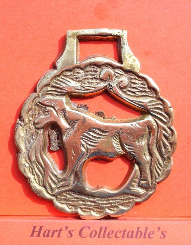 Vintage english horse brass - vintage,
