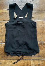 Chloe Black 100% Silk Sleeveless Styled Vest Statement Piece. Size UK S/10/EU 38