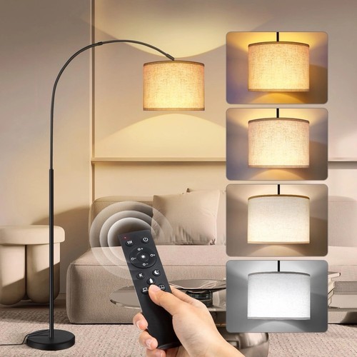 Arc floor lamp with - with, remote
