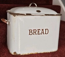 HUGE 1920s ENAMEL BREAD BIN