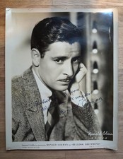 Ronald Colman orig' signed movie photo 1929 Bulldog Drummond (Brixton Astoria)