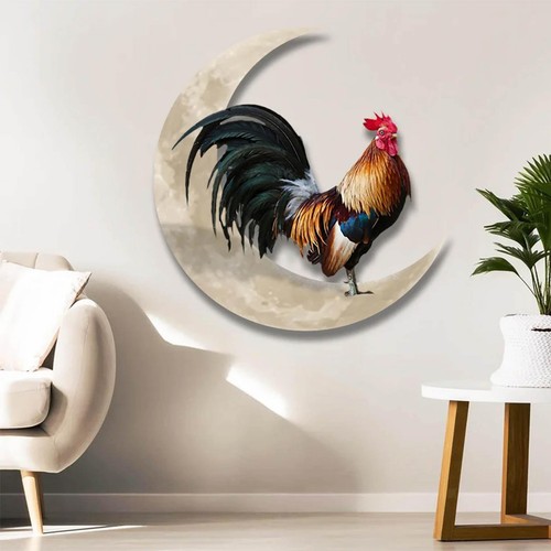 Moon metal wall art pendant - metal,