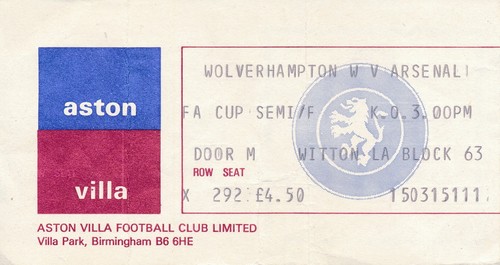 Ticket cup semi final - ticket:, fa