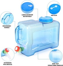 Starnearby 22L Water Container with Tap, Portable Plastic Water Bucket with tap
