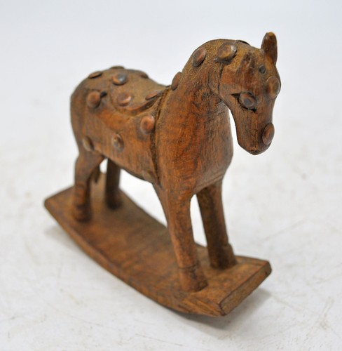 Vintage wooden horse figurine - vintage,