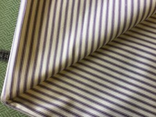 Ian Mankin fabric remnant 100 cm  x137 cm Ticking stripe 1 VIOLET   100% cotton.