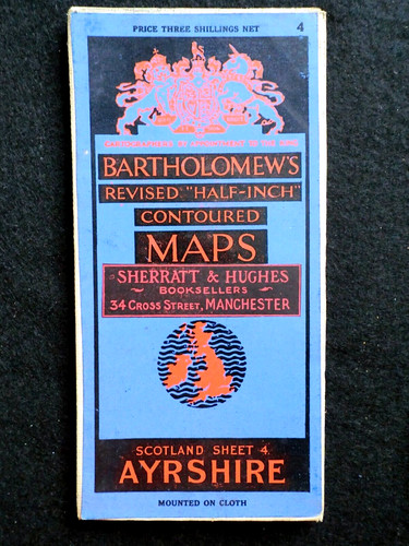 Vintage bartholomew map - vintage, of