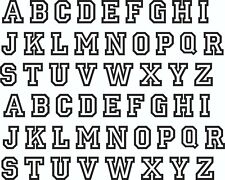 LETTER Vinyl Decal A to Z