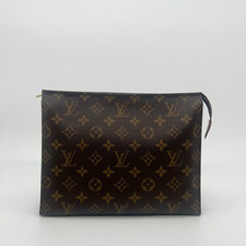 Louis Vuitton Toiletry 26 Pouch Clutch Bag Brown Monogram