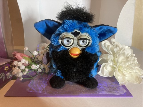 1998 furby blue and black - blue,