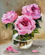 Original Oil Painting Roses