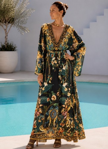 New camilla deep kaftan - new, v