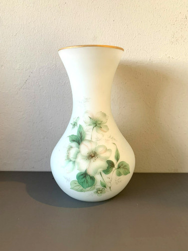 Vintage opaque white glass