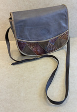 Vintage c.1970s–80s Pollini Kurt Geiger Bag Leather/Snakeskin Patch Flap, Italy