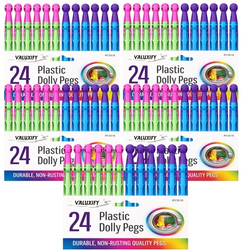 120 plastic dolly pegs - plastic, |