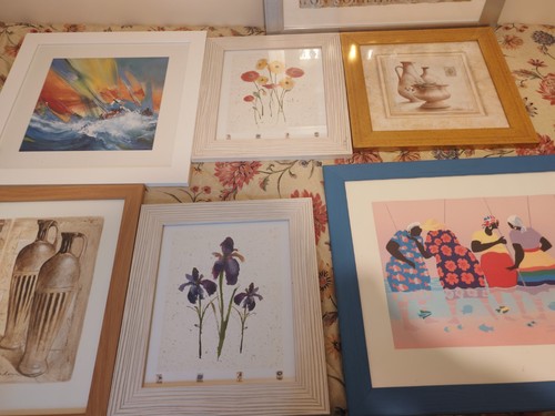 Job lot assorted framed floral - lot,